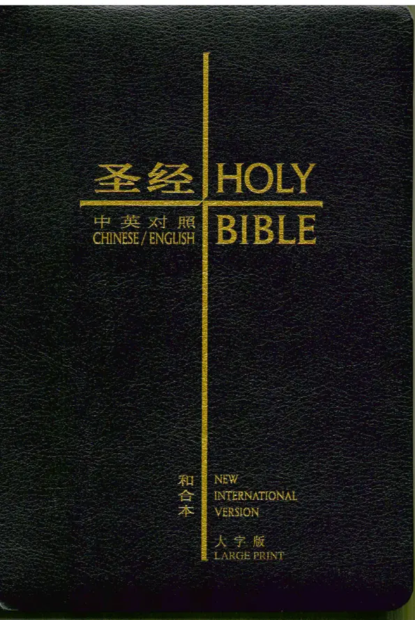 Holy Bible, Union/NIV, Simplified Chinese/English, Large Print, Bonded Leather, Black, Gilt